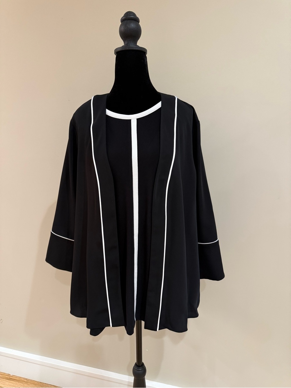Alfani Black Open-Front Blazer With Matching Tank